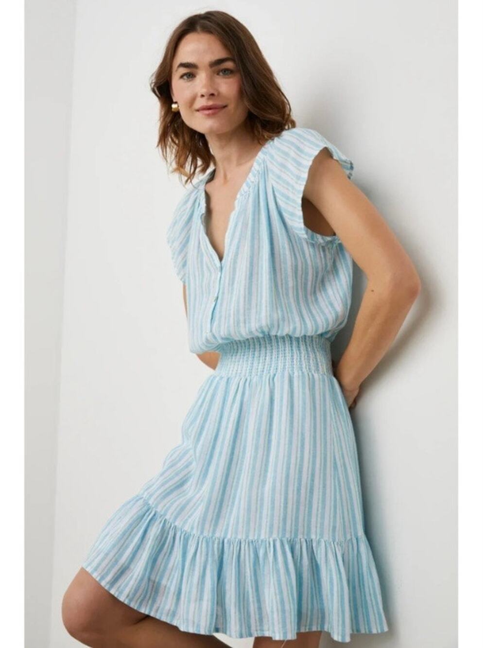 Rails Laguna Stripe Linen&Cotton Augustine Dress Sz.XL
